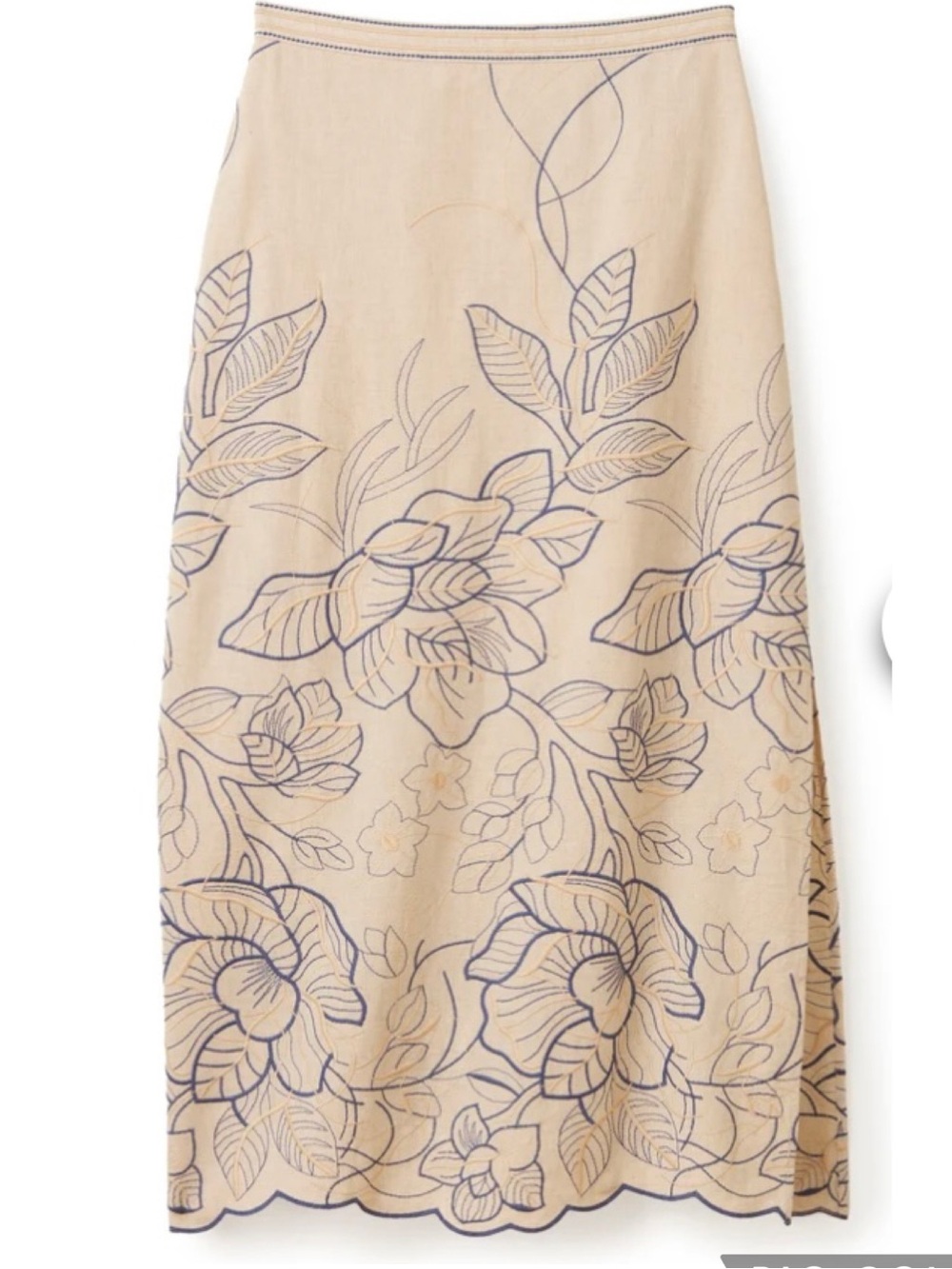 NWT Cartolina Nantucket Cypress Skirt Natural
Linen Midi Size 10